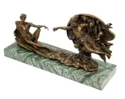 The Creation Of Adam - Bronze Statue By Michelangelo