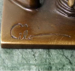 Homoerotic Bronze Statue - Belligerence - Signed Milo -Salvador Dali Shop DSC09476