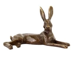 Resting Hare - Numbered Bronze Animal Figurine - Signed Milo -Salvador Dali Shop DSC09502