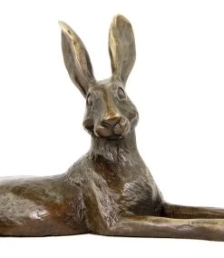 Resting Hare - Numbered Bronze Animal Figurine - Signed Milo -Salvador Dali Shop DSC09513