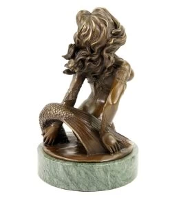 Erotic Nude - Mermaid - Water Nymph - Bronze Figurine Signed -Salvador Dali Shop DSC09527