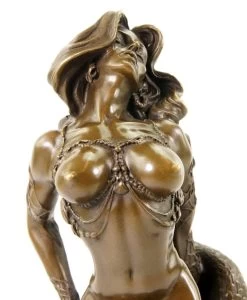 Erotic Nude - Mermaid - Water Nymph - Bronze Figurine Signed -Salvador Dali Shop DSC09540