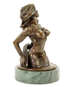 Erotic Nude - Mermaid - Water Nymph - Bronze Figurine Signed -Salvador Dali Shop DSC09542