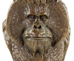 Borneo Orangutan Bust - Large Monkey Head - Animal Figurine - Milo -Salvador Dali Shop DSC09619 Copy