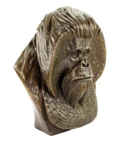 Borneo Orangutan Bust - Large Monkey Head - Animal Figurine - Milo -Salvador Dali Shop DSC09622 Copy
