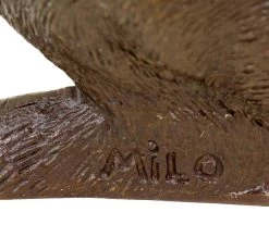 German Shepherd Dog - Animal Figurine - Bronze Miniature - Signed Milo -Salvador Dali Shop DSC09707