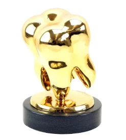 Golden Tooth - Numbered Bronze Statue By Martin Klein