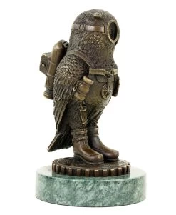 Steampunk Owl / Eagle Owl / Bird - Animal Figurine - Signed M. Klein -Salvador Dali Shop DSC09800