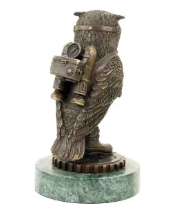 Steampunk Owl / Eagle Owl / Bird - Animal Figurine - Signed M. Klein -Salvador Dali Shop DSC09801