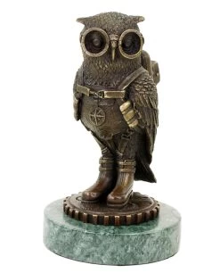 Steampunk Owl / Eagle Owl / Bird - Animal Figurine - Signed M. Klein -Salvador Dali Shop DSC09806