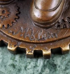 Steampunk Owl / Eagle Owl / Bird - Animal Figurine - Signed M. Klein -Salvador Dali Shop DSC09811