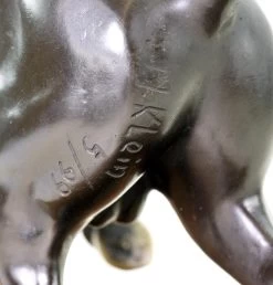 Limited Bronze Bull - Sculpture On Old Ship’s Plank - Martin Klein Statue -Salvador Dali Shop DSC09836