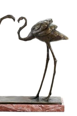 Two Flamingos (1912) - Signed Bronze Figurine By Bugatti - Numbered