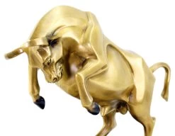 Bronze Stock Exchange Bull On Marble - Limited Sculpture By M. Klein -Salvador Dali Shop DSC09878