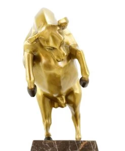 Bronze Stock Exchange Bull On Marble - Limited Sculpture By M. Klein -Salvador Dali Shop DSC09899