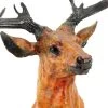 Tall Deer / Stag Bust - Bronze Figurine On Marble - Signed Bonheur