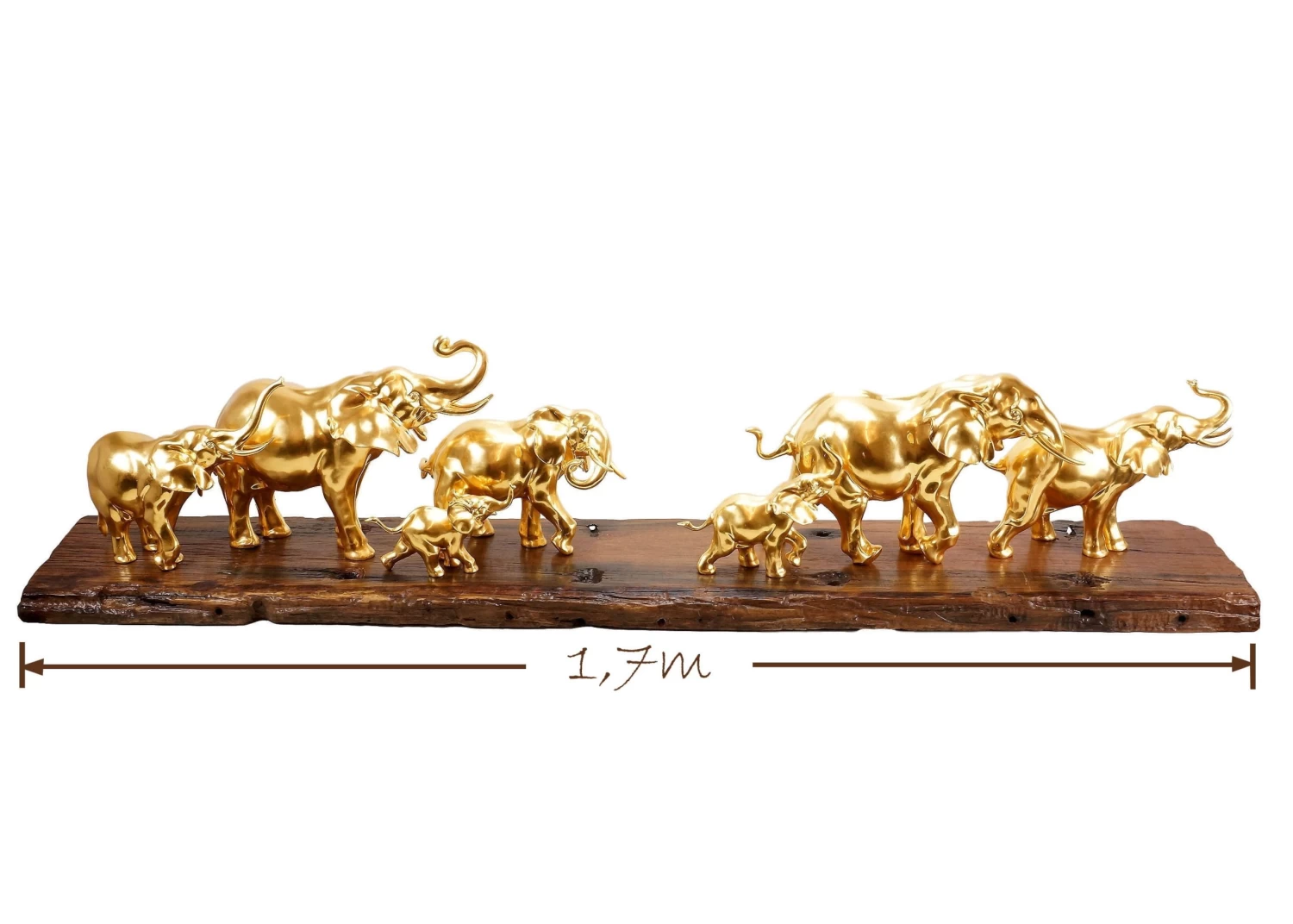 Gilded Herd Of Elephants By Milo - Elephant Figurine - Elephant Statue - Elephant Sculpture 3 Gilded Herd Of Elephants By Milo - Elephant Figurine - Elephant Statue - Elephant Sculpture - Image 3